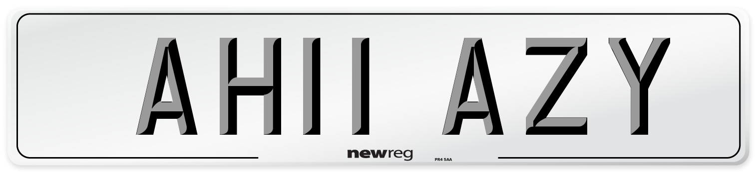 AH11 AZY Number Plate from New Reg